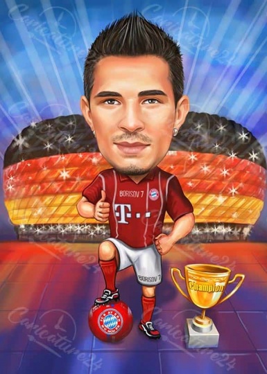 Football Player Caricature in Germany